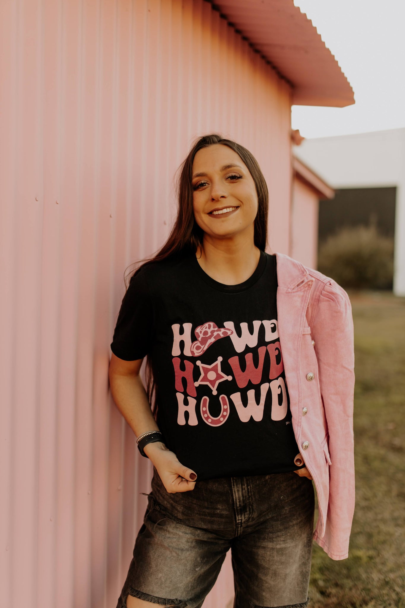 Howdy Howdy Howdy Pink Graphic Tee