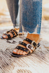 western buckle sandal
