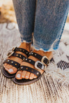 western buckle sandal 