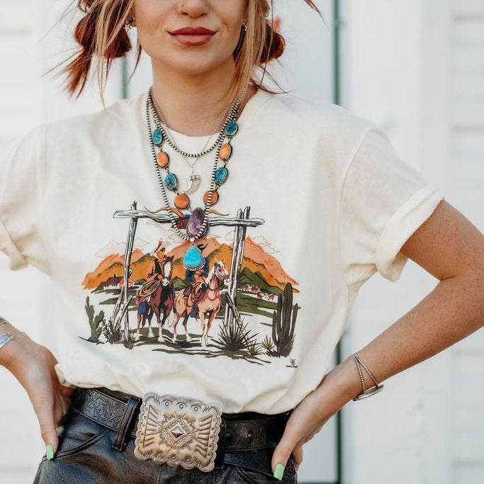 Cowboy Mountain Western Graphic Tee