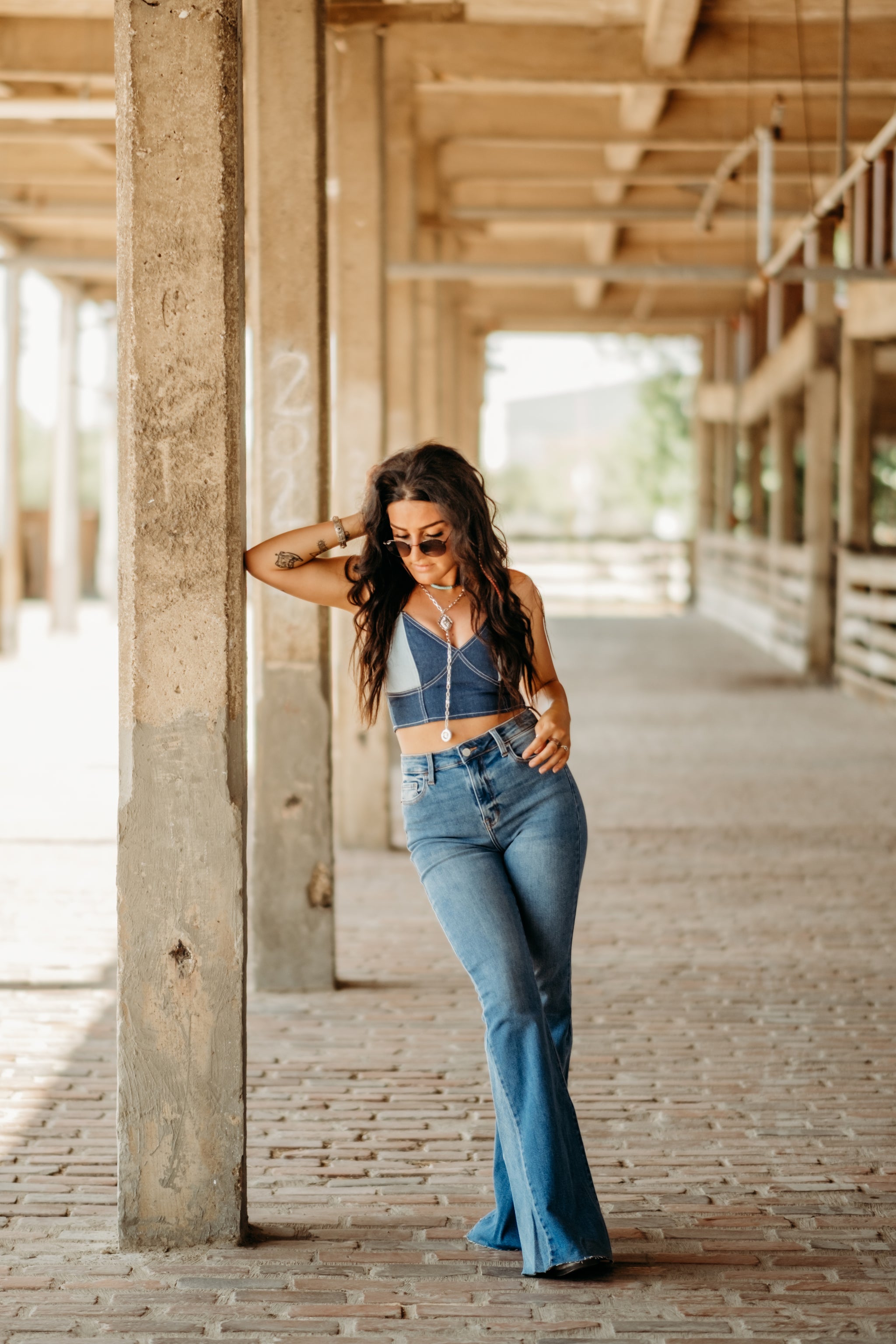 Jolene Flared Denim Jeans - RUNS SMALL – Desert Roan Boutique