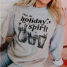 full of holiday spirit graphic sweater