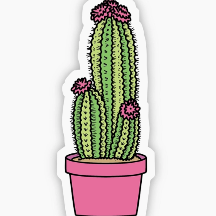 Flower Cactus Sticker 