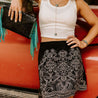 scalloped embroidered skirt
