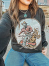 American Cowboy Graphic SweaterBlackS