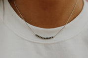 Authentic Navajo Pearl Bar NecklaceSilverOS