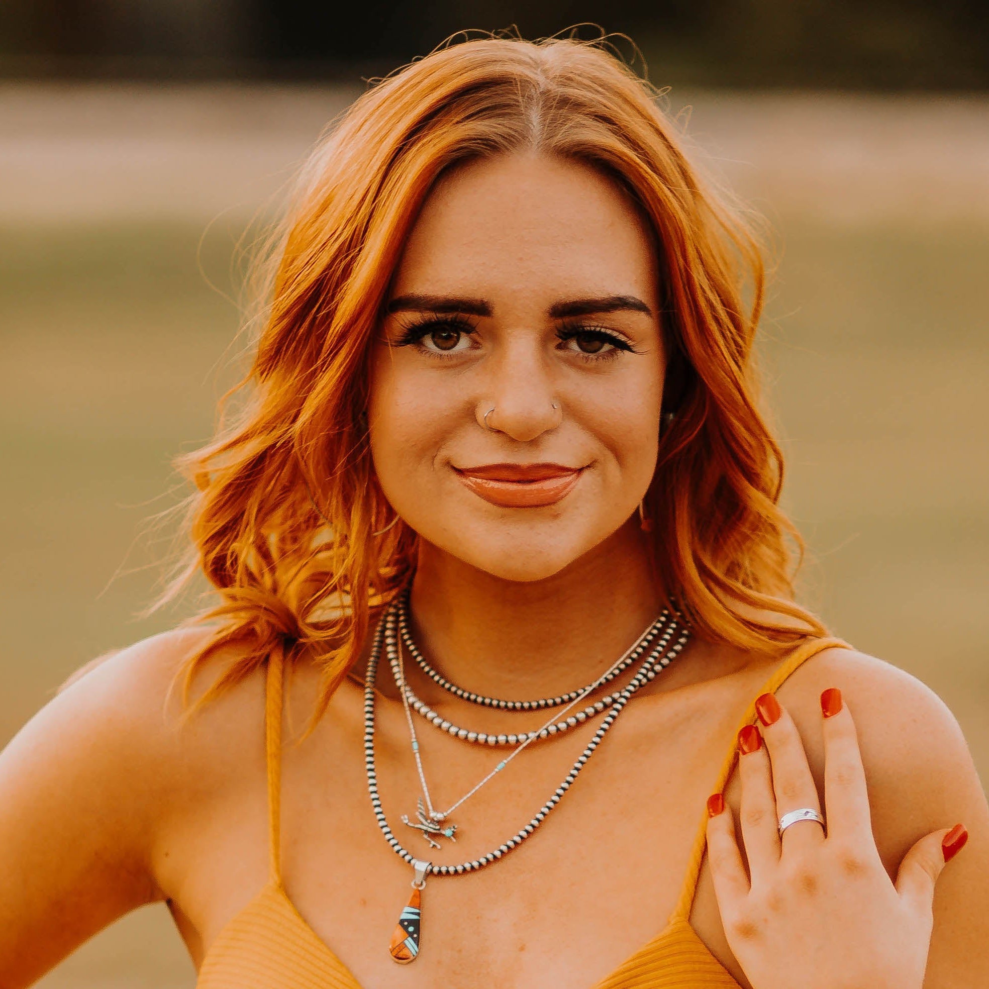 Authentic Silver Beads ChokerSilver16 inches