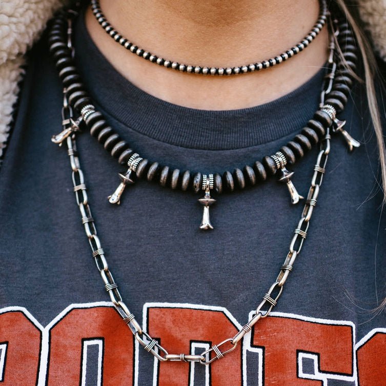 Authentic Silver Beads ChokerSilver16 inches