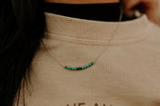 Authentic Turquoise Bead and Navajo Bar NecklaceTurquoiseOS