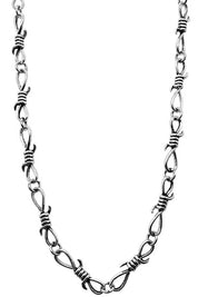 Barbed Wire Choker NecklaceSilverOS