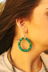 Beaded Turquoise EarringsTurquoiseOS