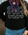 Boot Stitch Embroidered SweaterBlackS/M