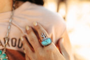 Cactus Turquoise Cuff RingTurquoiseOS