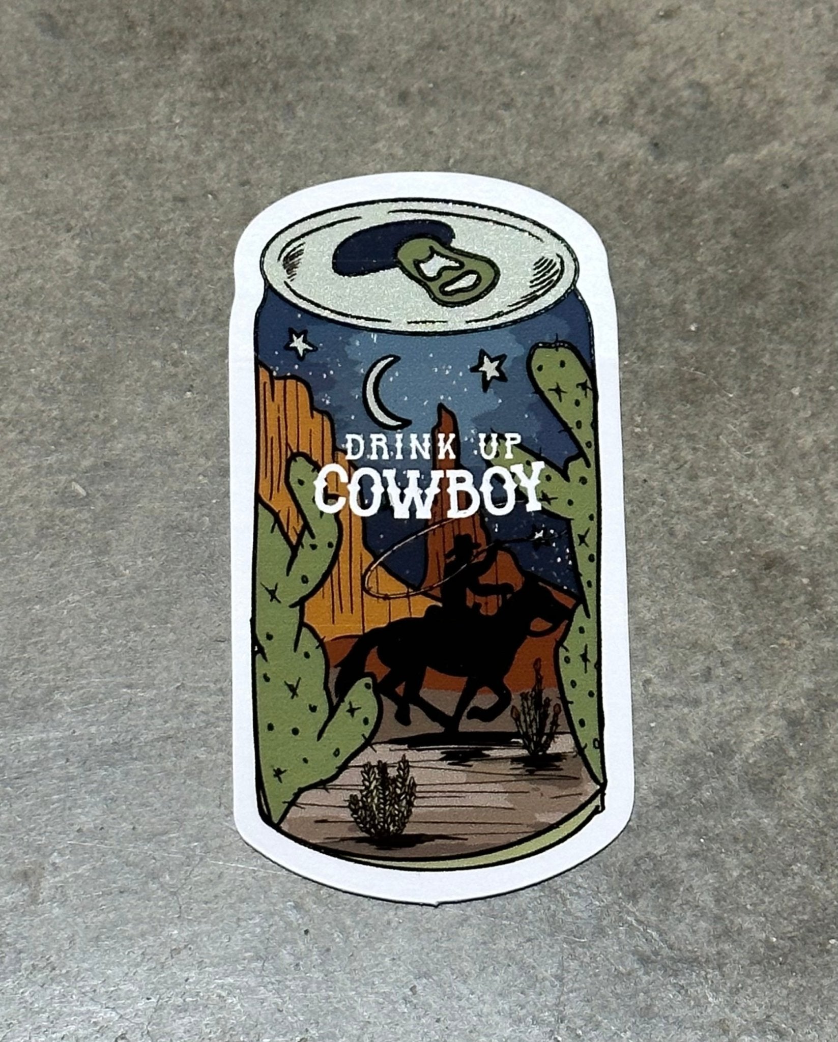 Cowboy Beer Sticker Wild Junkie