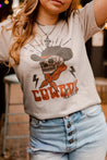 Cowboy Killer Skull Graphic TeeCool GreyS