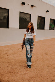 Distressed Wide Leg DenimMedium Wash5