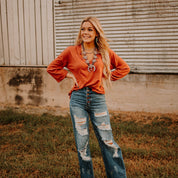 Distressed Wide Leg DenimMedium Wash11