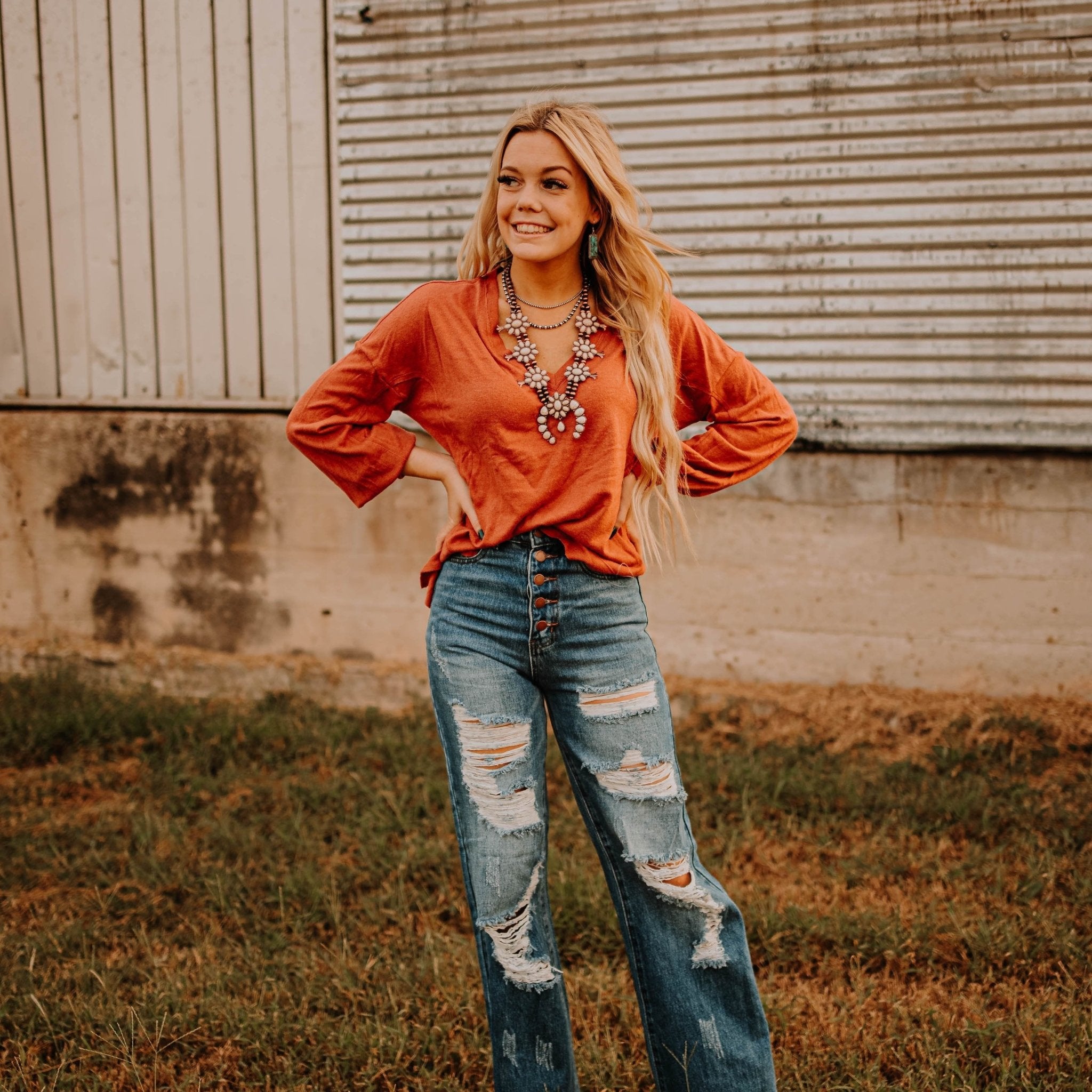 Distressed Wide Leg DenimMedium Wash11