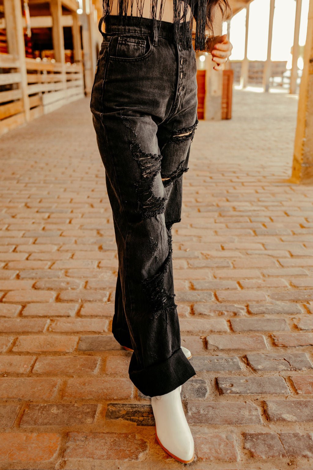 Distressed Wide Leg DenimLight Wash5