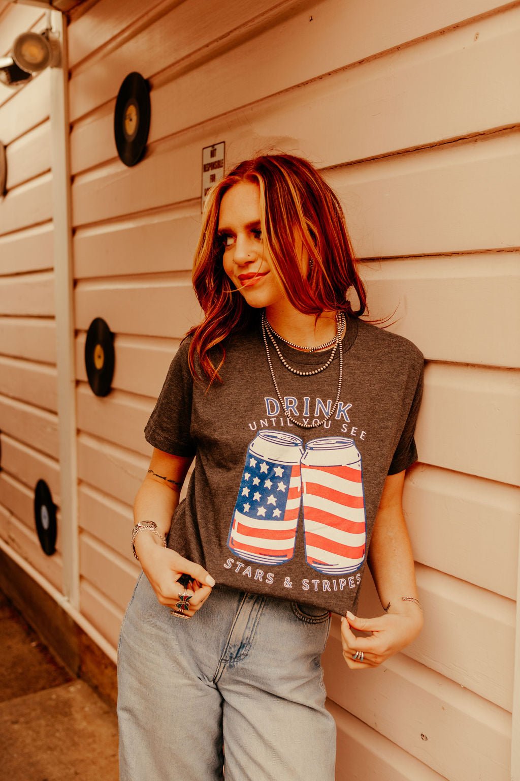 Drink Until You See Stars Graphic TeeGreyS