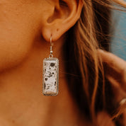 Faux White Buffalo Bar EarringsWhiteOS