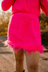 Hot Pink Feather SkirtPinkS