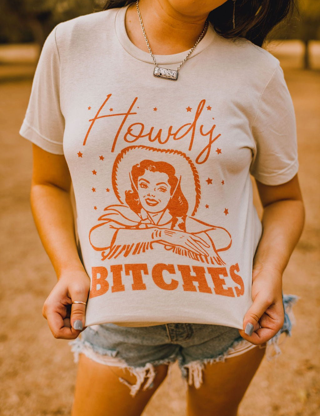 Howdy Bitches Western Graphic TeeIvoryS