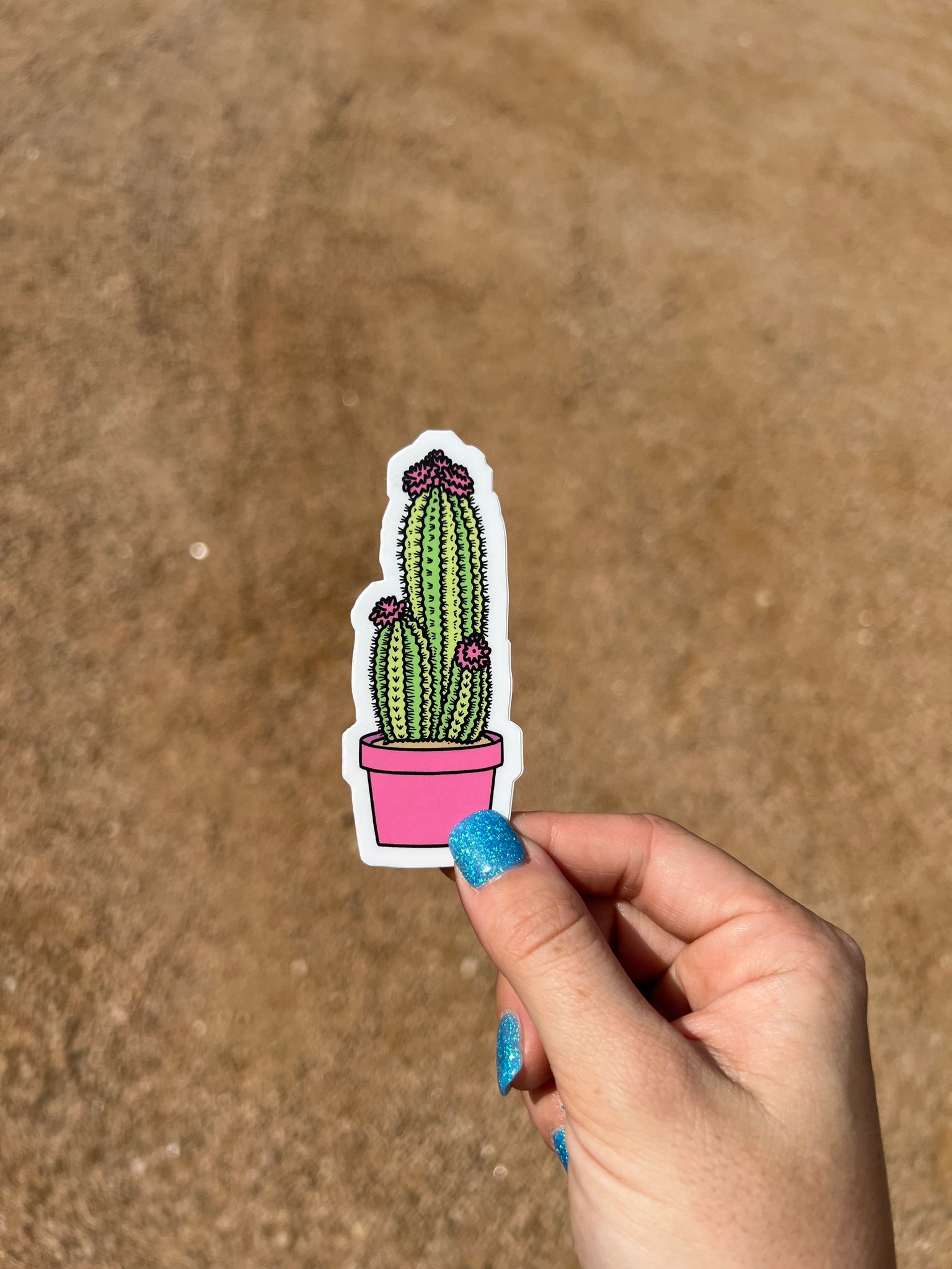 Flower Cactus Sticker 