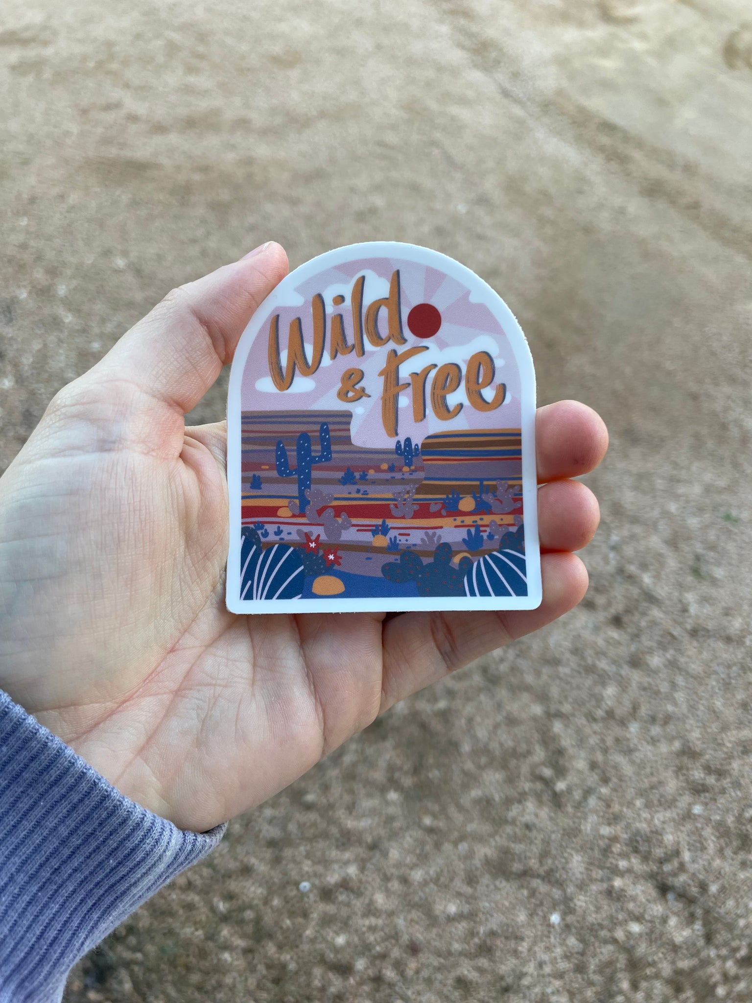 Wild & Free Western Sticker