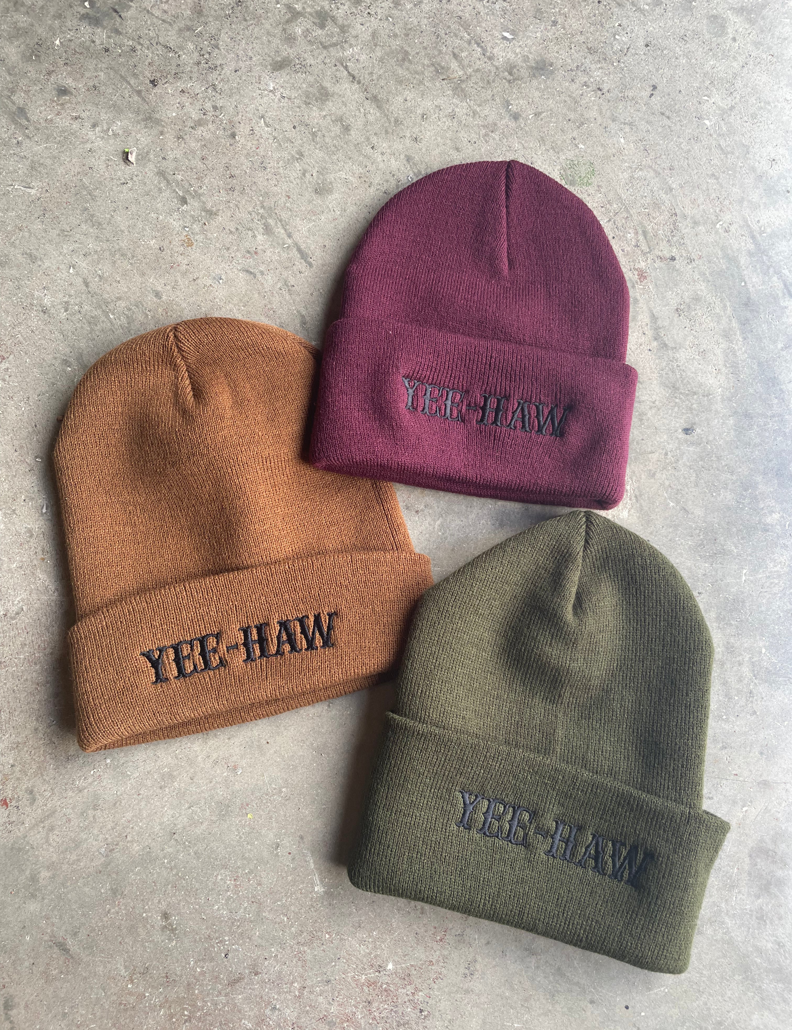 Yeehaw Knit Embroidered Beanie