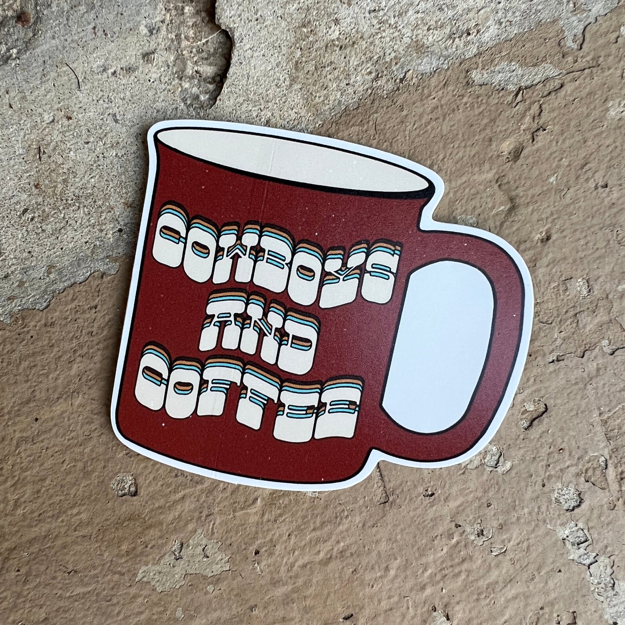Cowboys and Coffee Sticker