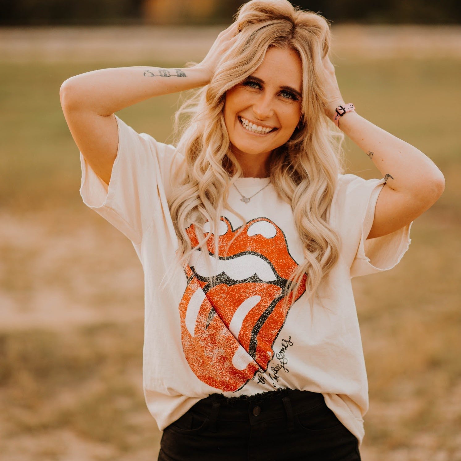 the rolling stone lick graphic tee