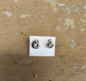 Sterling Silver Cowboy Hat Stud Earrings