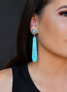 Turquoise Slab Post Earrings