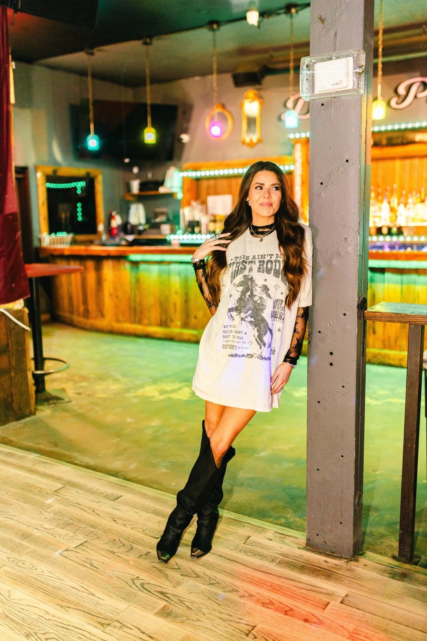 Lace Mesh Long Sleeve Top - Black – Wild Junkie