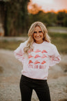 Let's Go Girls Pink Graphic SweaterPinkS