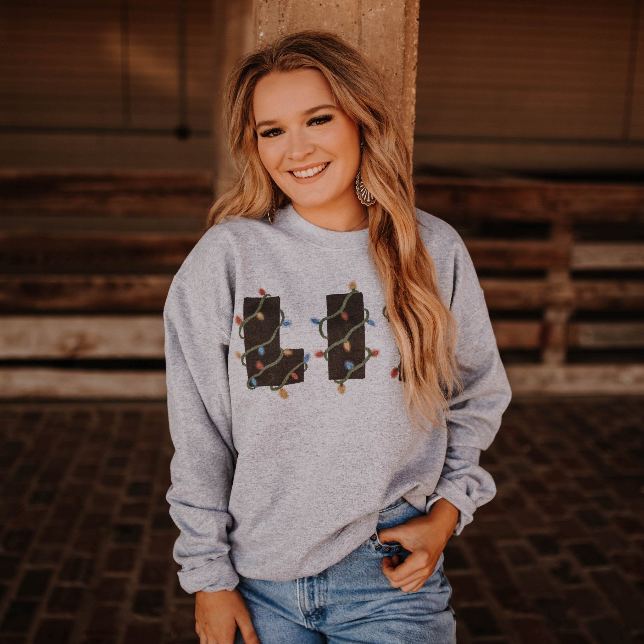 Lit Christmas SweaterGreyS