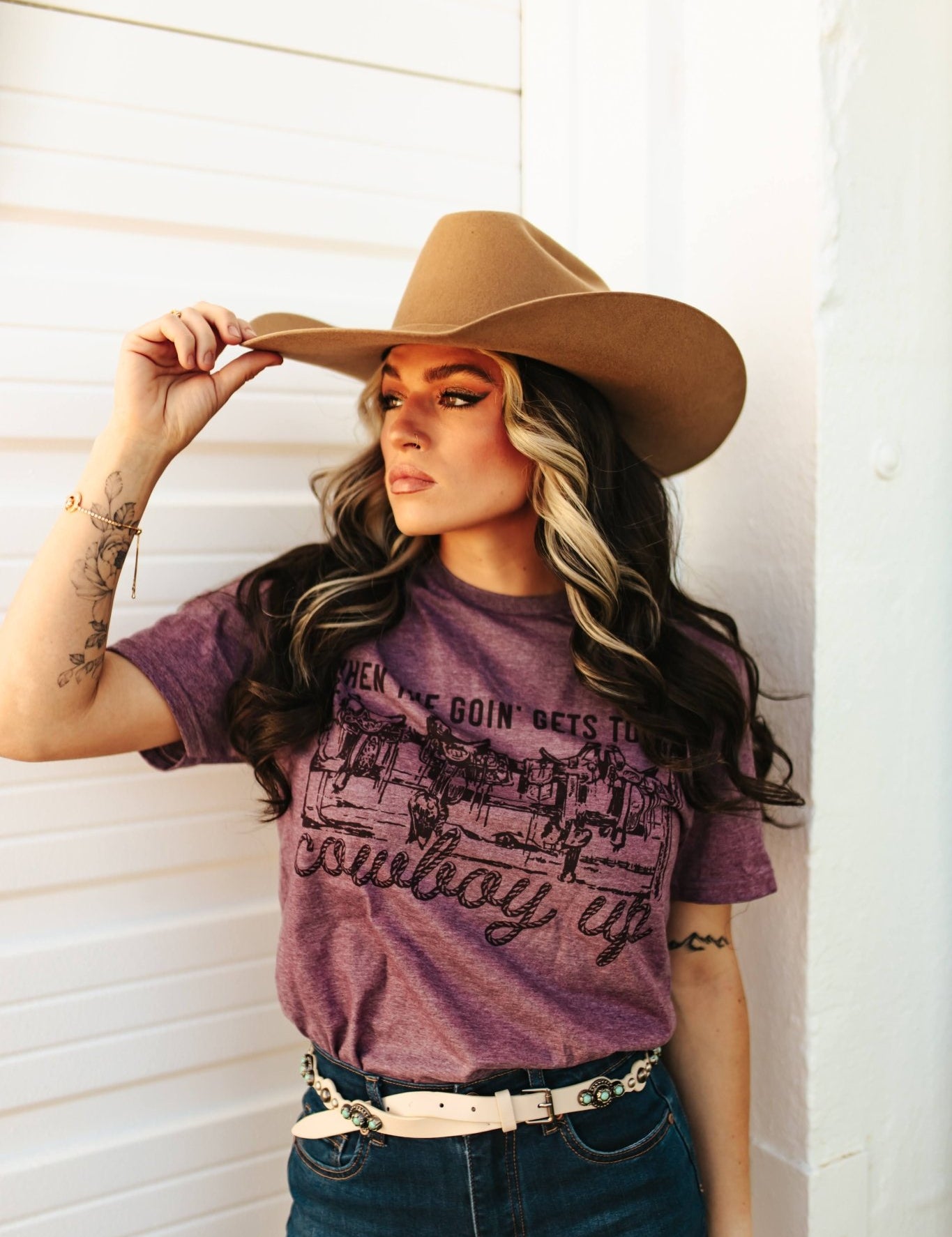 Maroon Cowboy Up Graphic TeeMaroonS