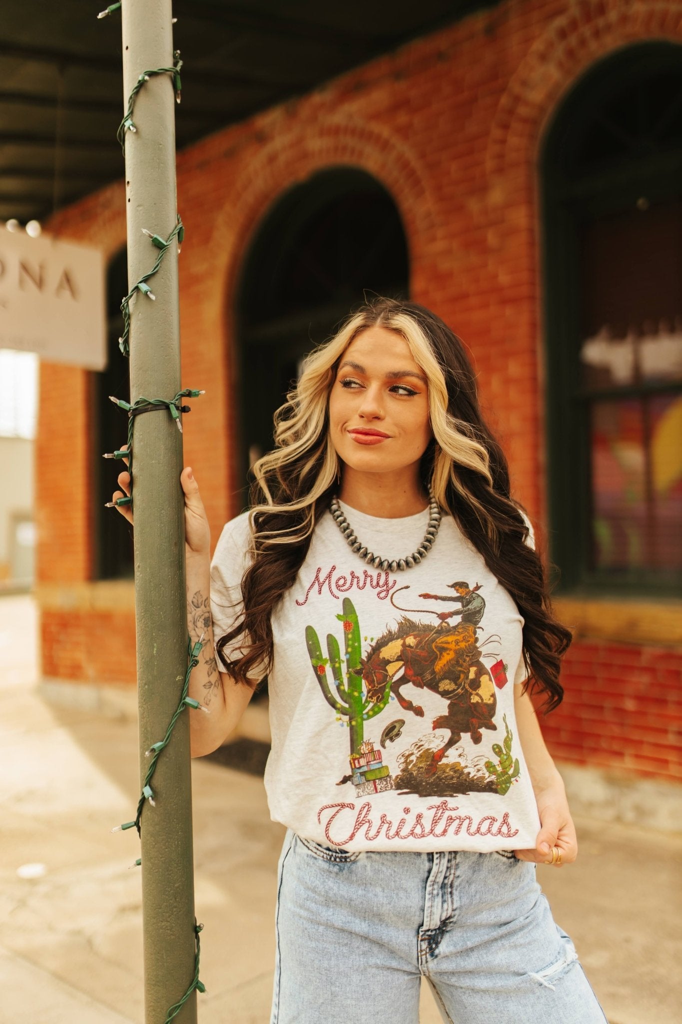 Merry Christmas Cowboy Graphic TeeCreamS