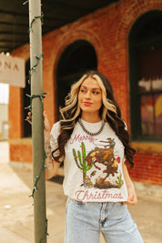 Merry Christmas Cowboy Graphic TeeCreamS