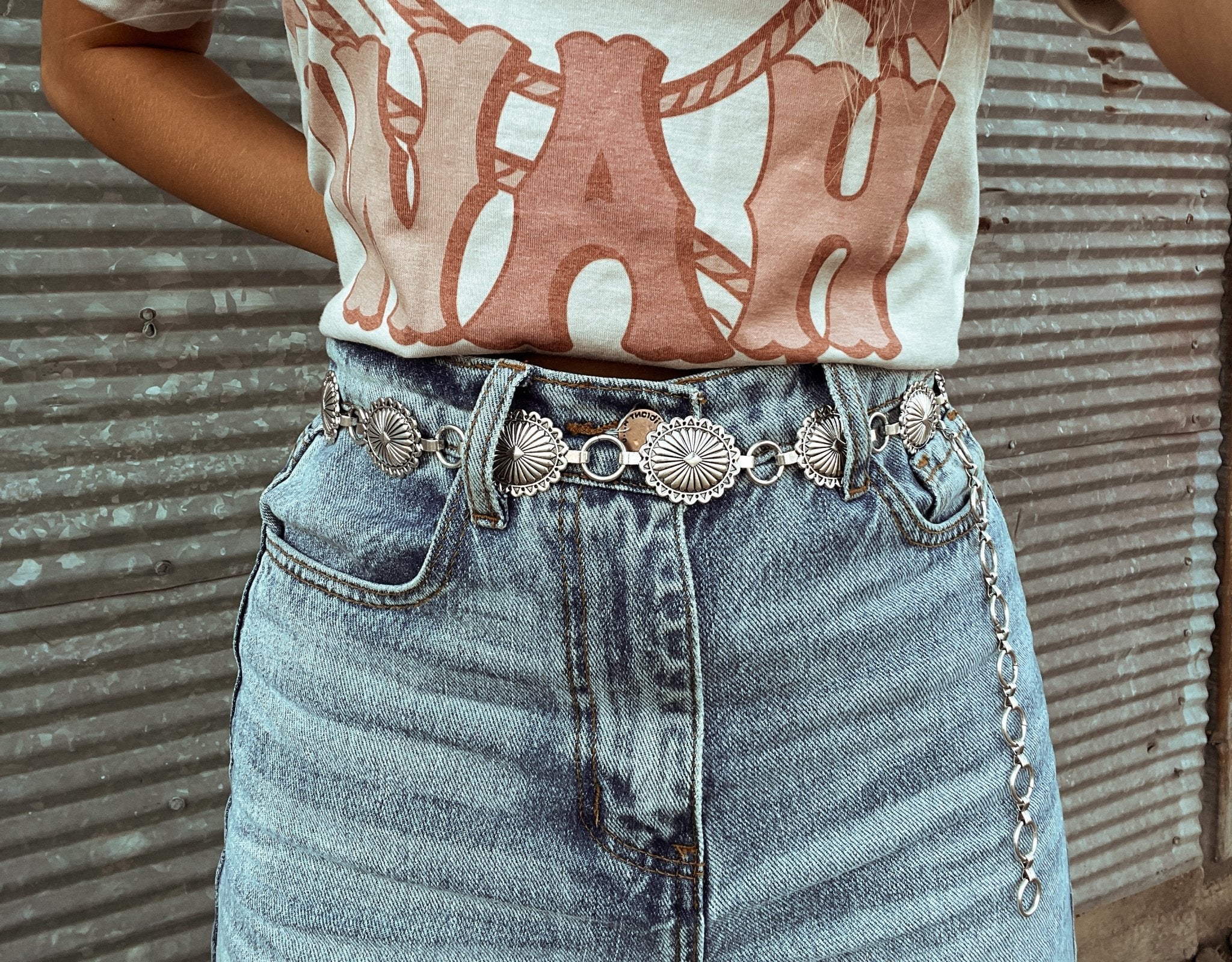 Mini Silver Concho BeltSilverS/M