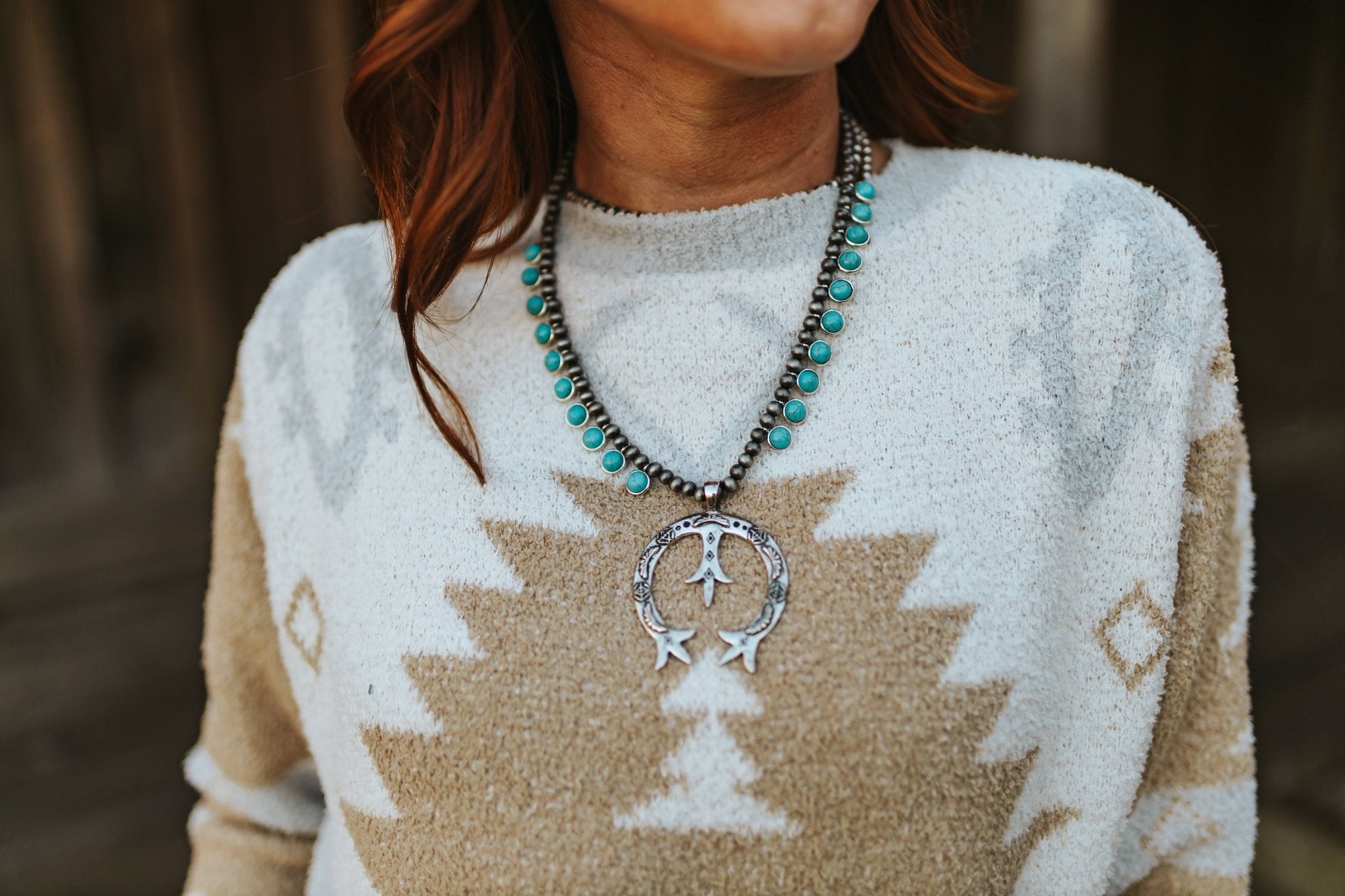 Naja Turquoise and Silver NecklaceSilverOS