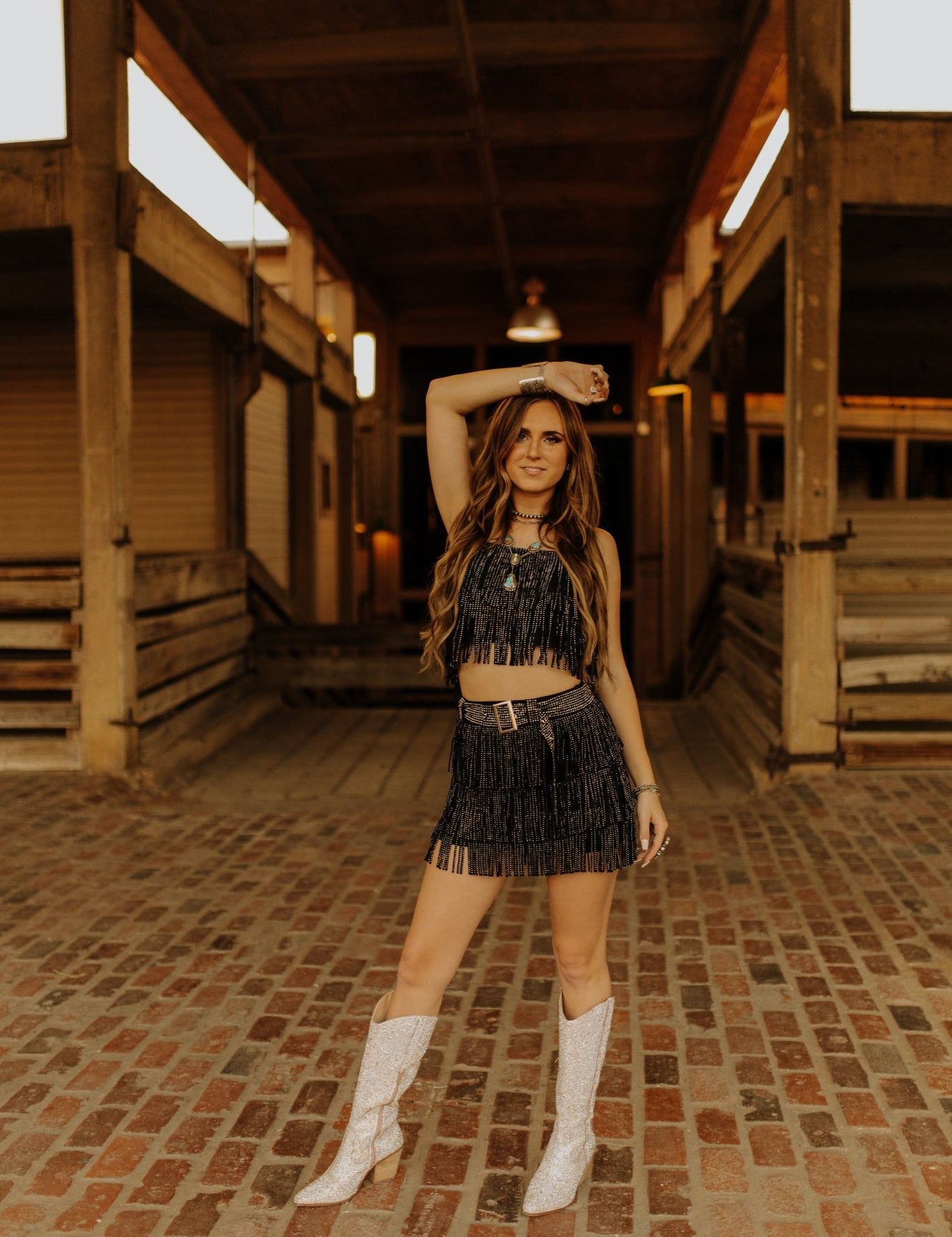 Nashville Rhinestone Cowgirl BootSilver6