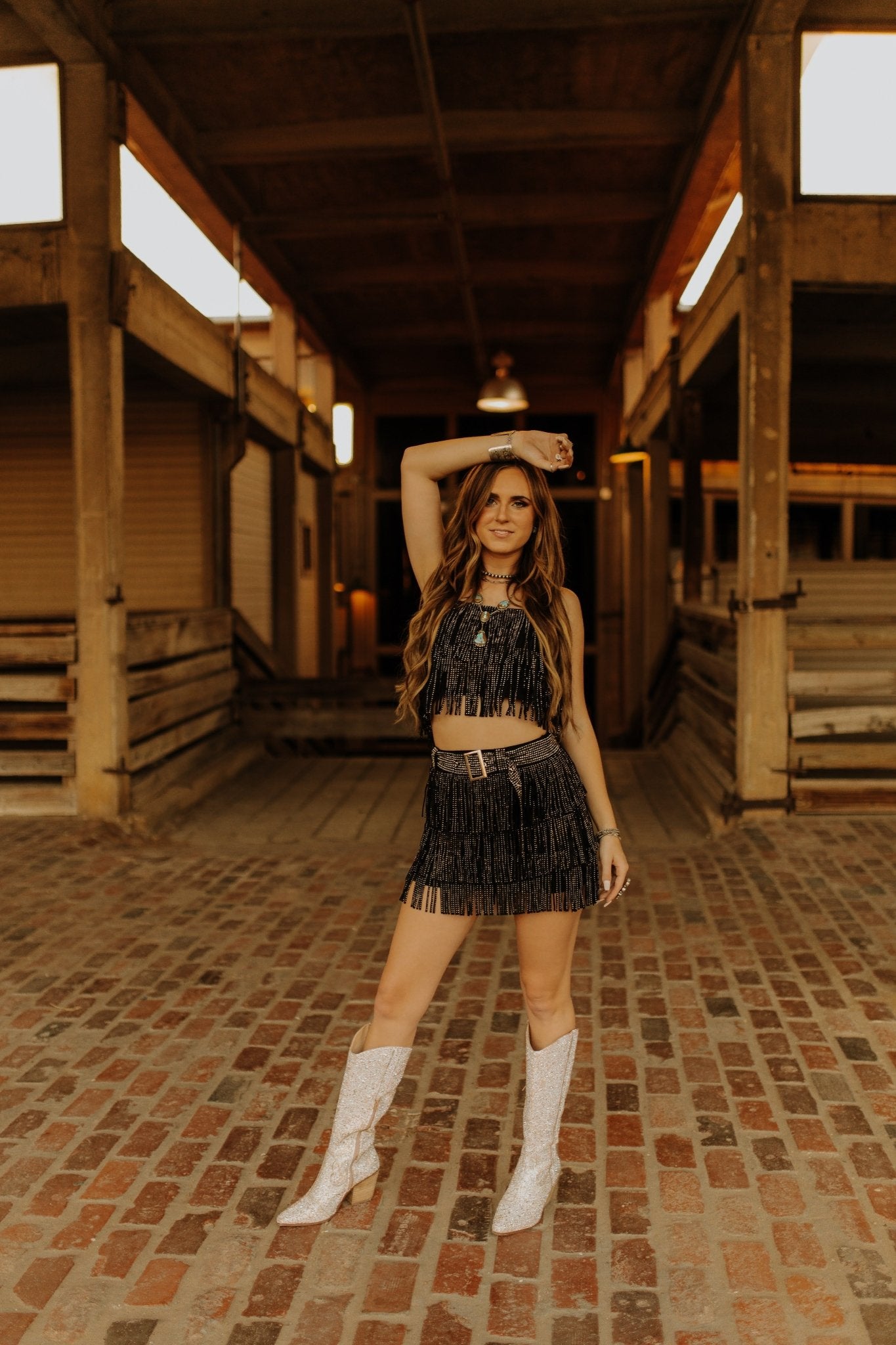 Nashville Rhinestone Cowgirl BootSilver6