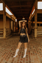 Nashville Rhinestone Cowgirl BootSilver6