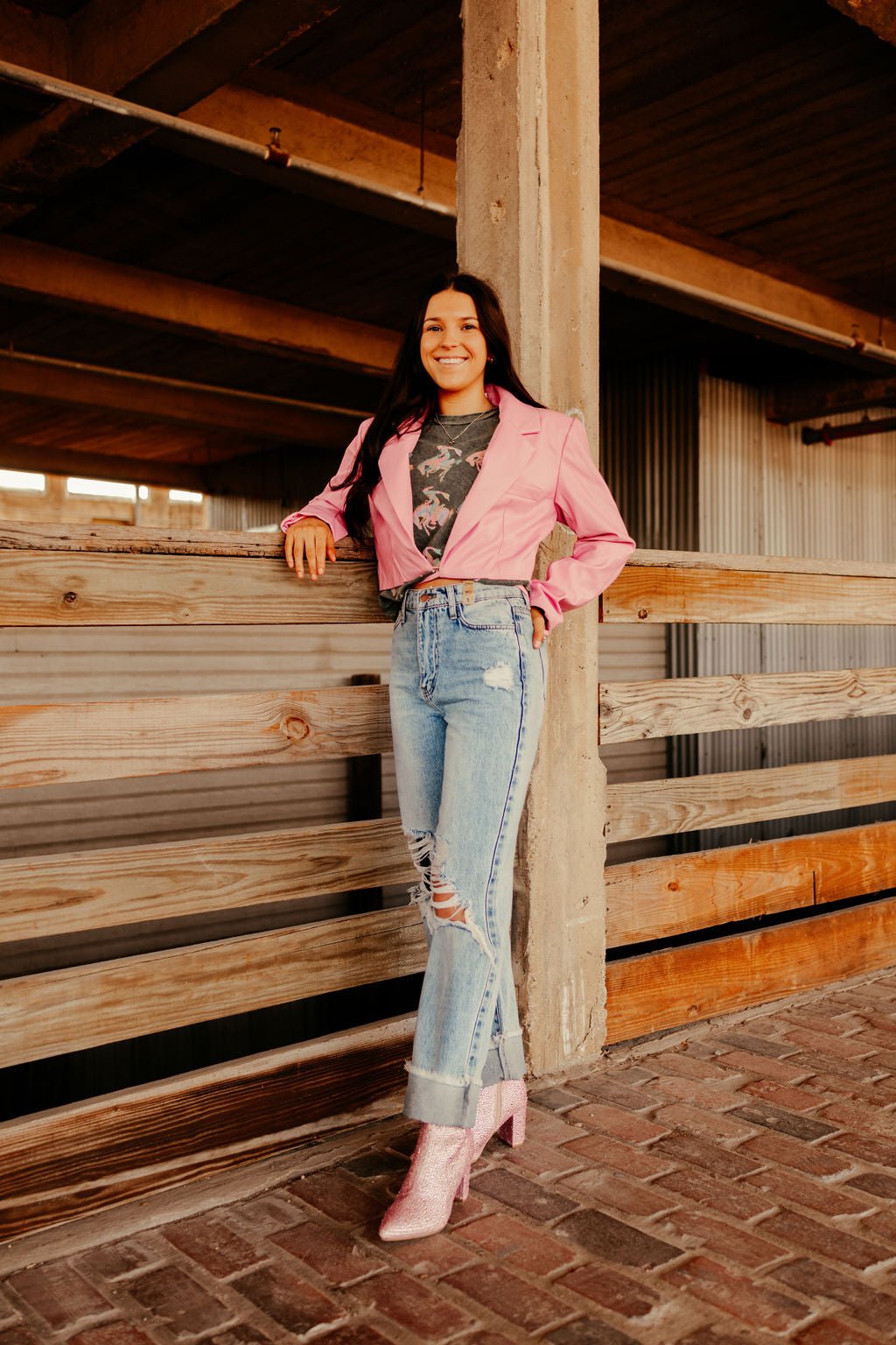 Nashville Rhinestone Cowgirl BootiesPink5