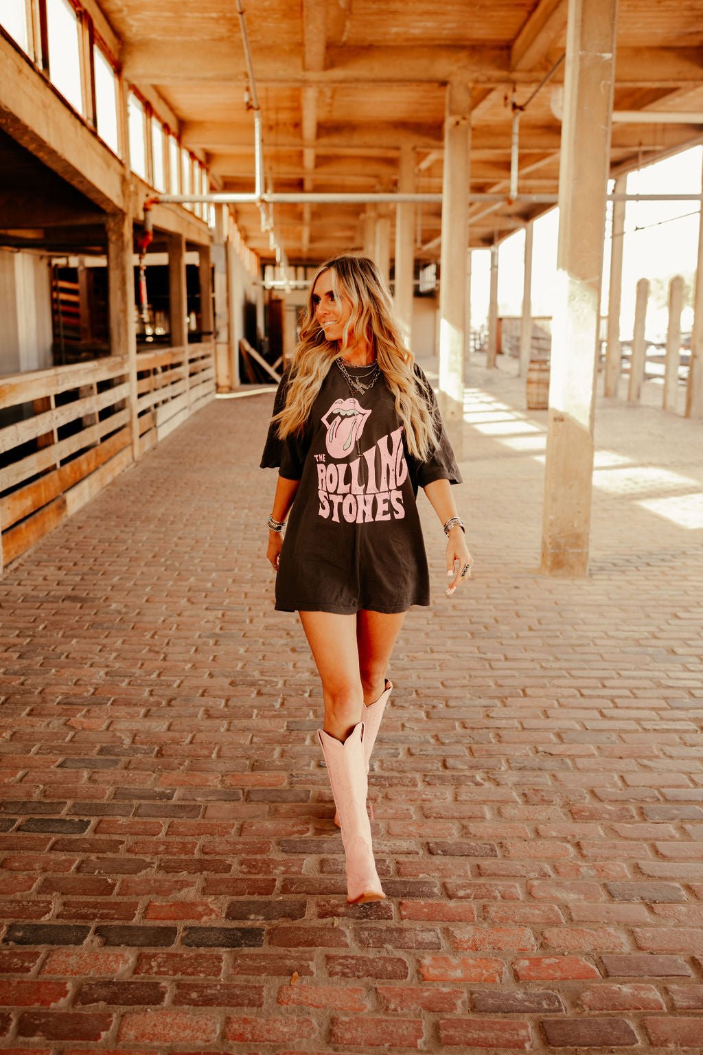 Oversized Rolling Stones Graphic TeeBlackOS