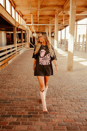 Oversized Rolling Stones Graphic TeeBlackOS