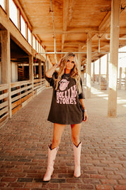 Oversized Rolling Stones Graphic TeeBlackOS