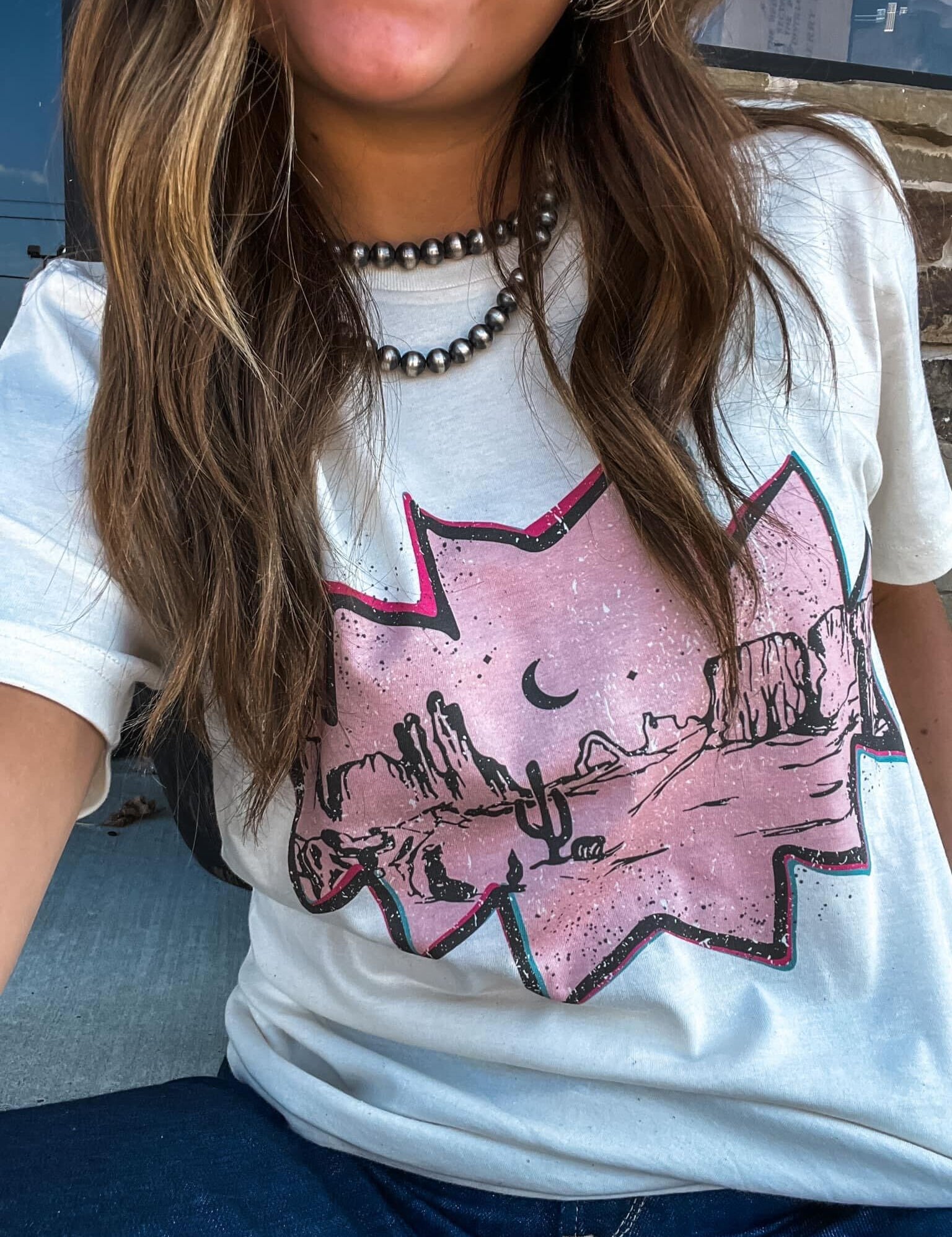 Pink Desert Graphic TeeCreamS